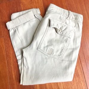 American Eagle Y2K Beige Cargo Pants Utility Gorpcore Streetwear Outdoor 00 Crop